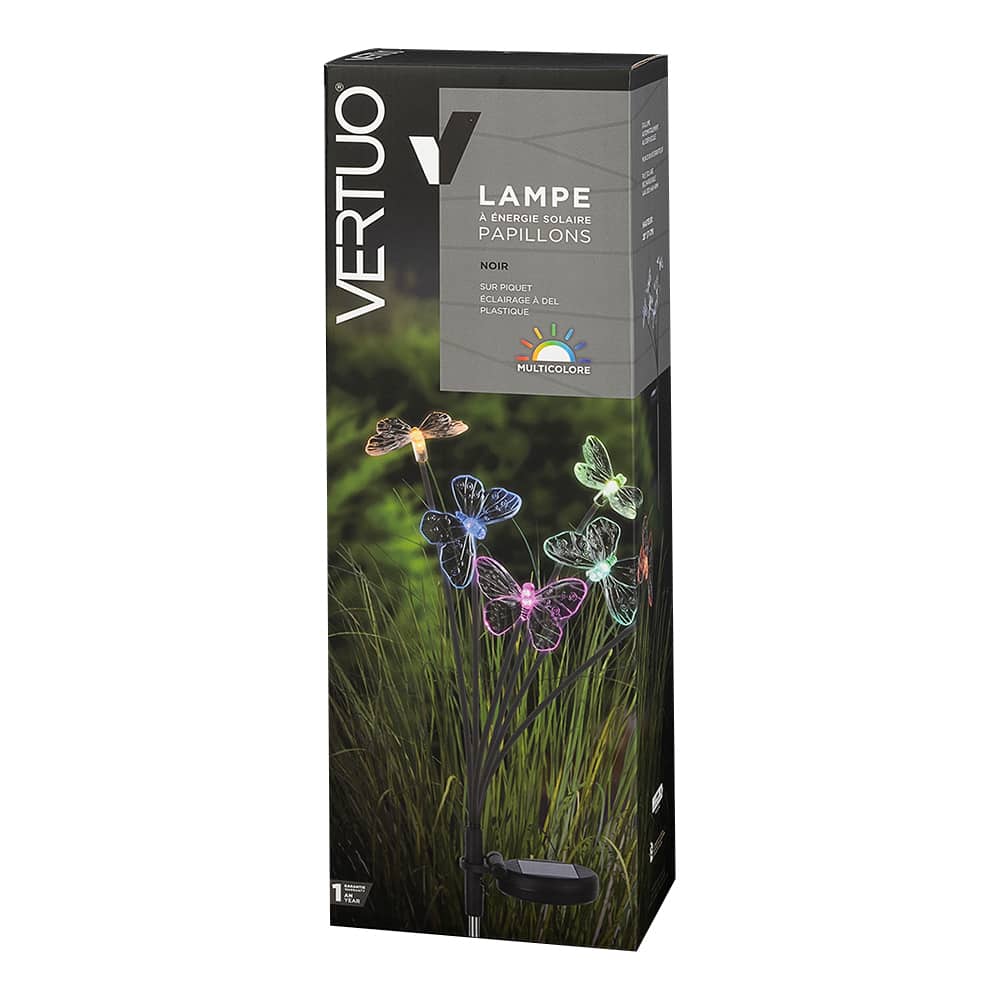 Lampe à énergie solaire Papillons VERTUO