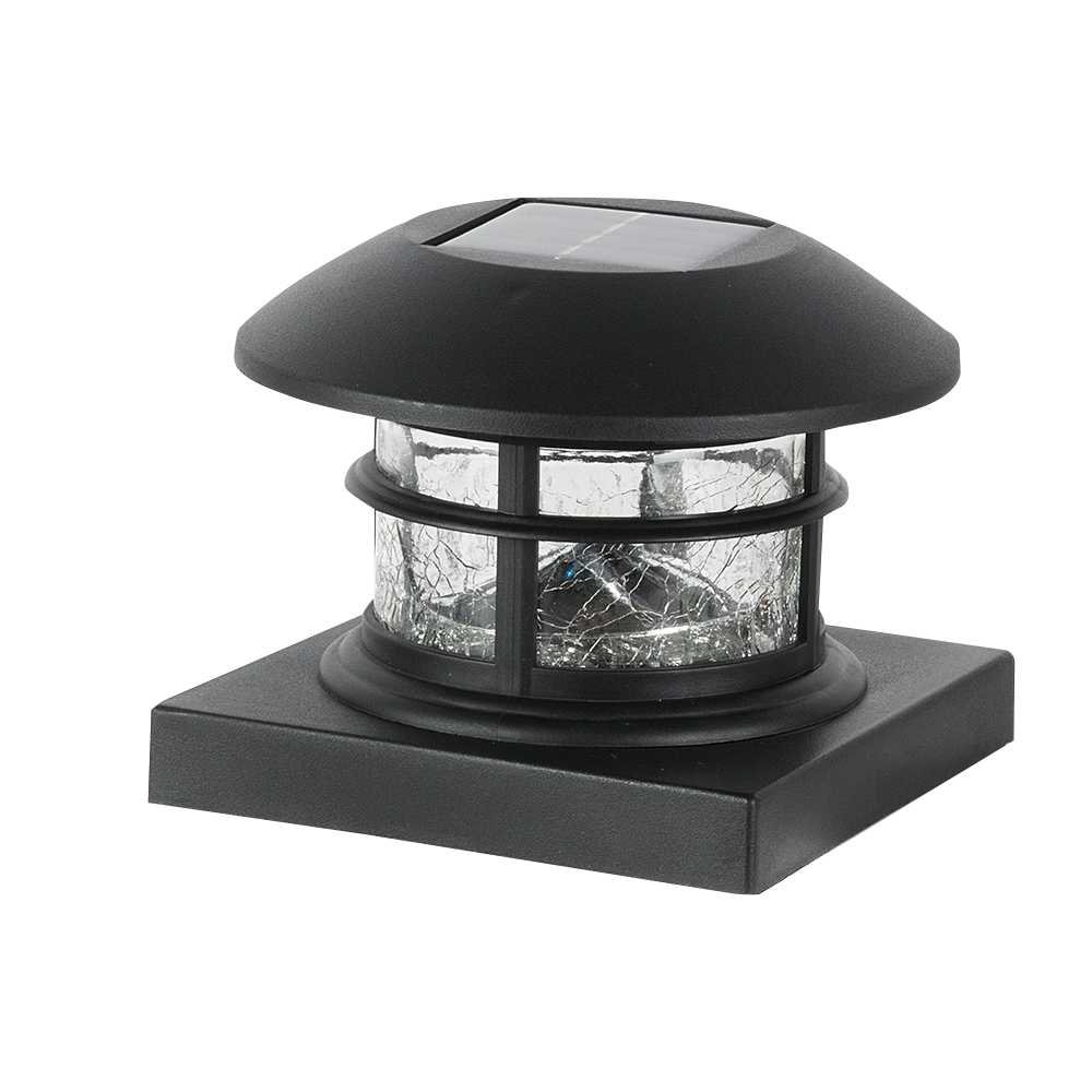 VERTUO Solar 3&nbsp;1/2&nbsp;in&nbsp;to&nbsp;5 in&nbsp;Post Cap Light Black