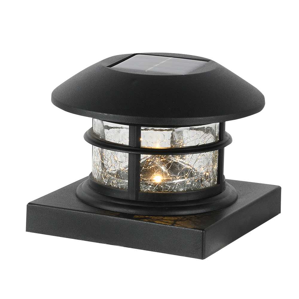 VERTUO Solar 3&nbsp;1/2&nbsp;in&nbsp;to&nbsp;5 in&nbsp;Post Cap Light Black