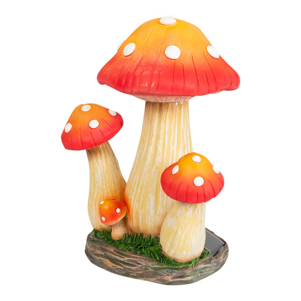 Lampe à énergie solaire Champignons orange VERTUO