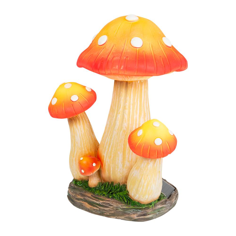 Lampe à énergie solaire Champignons orange VERTUO