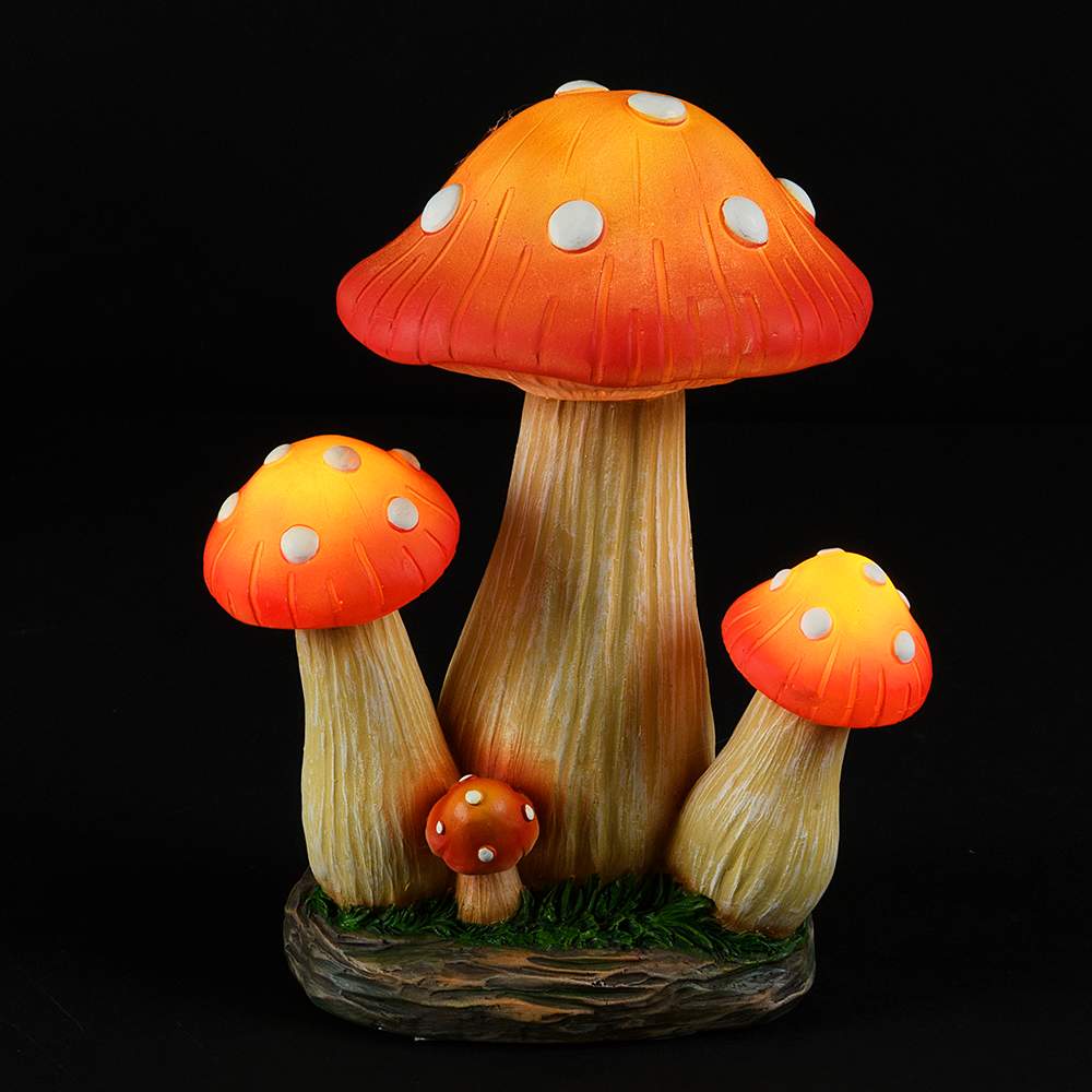 Lampe à énergie solaire Champignons orange VERTUO