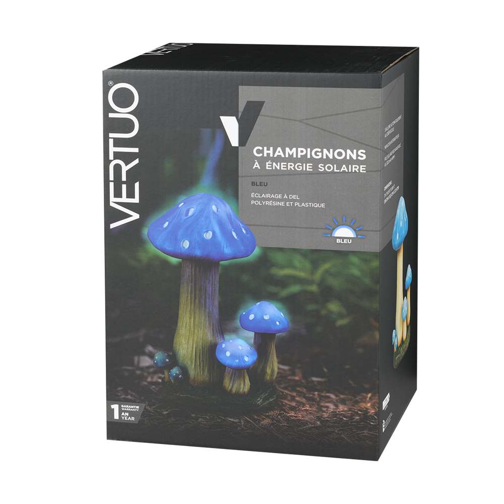 VERTUO Blue Mushrooms Solar Energy Light