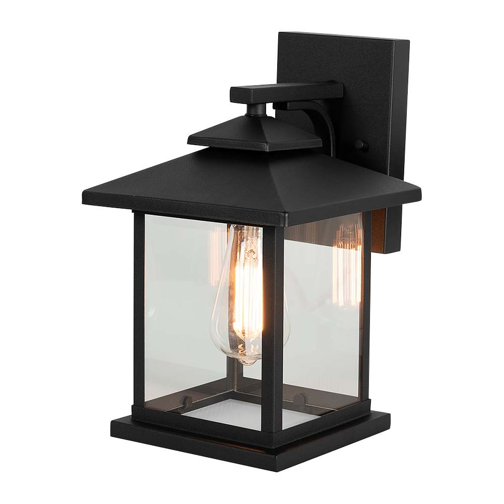 Borja 1-Light Outdoor Wall Mount Black