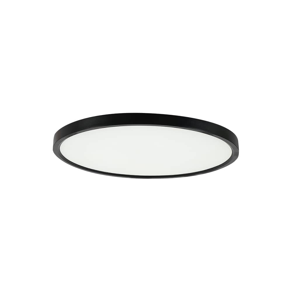 VERTUO Ultra Thin Black LED Flush Mount 7 in.