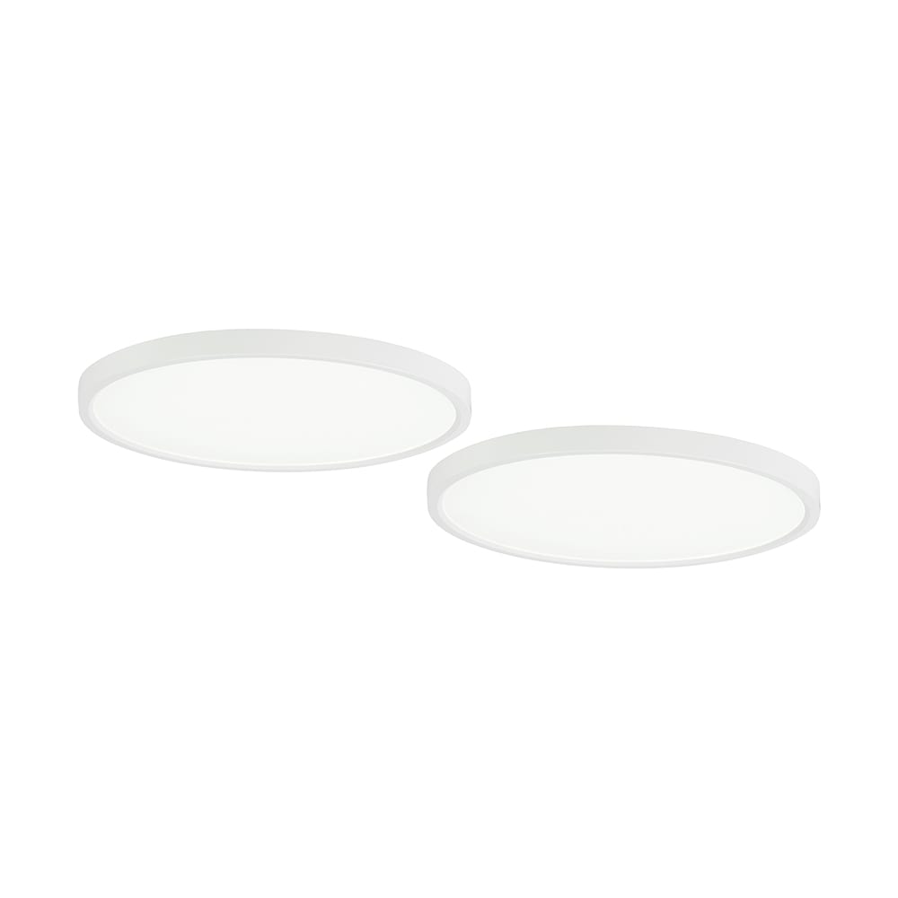 VERTUO Ultra Thin White LED Flush Mounts 9 in. Pkg/2