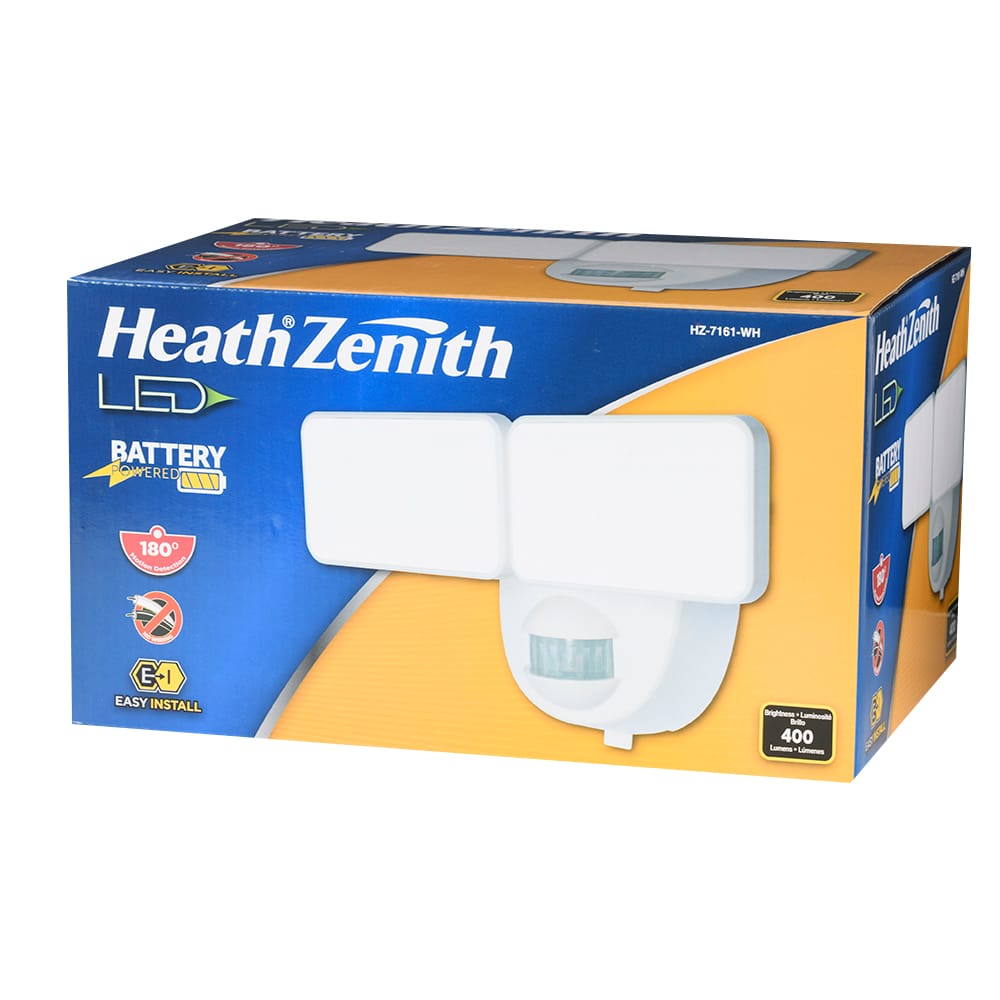 Projecteur DEL à piles avec détecteur de mouvement blanc