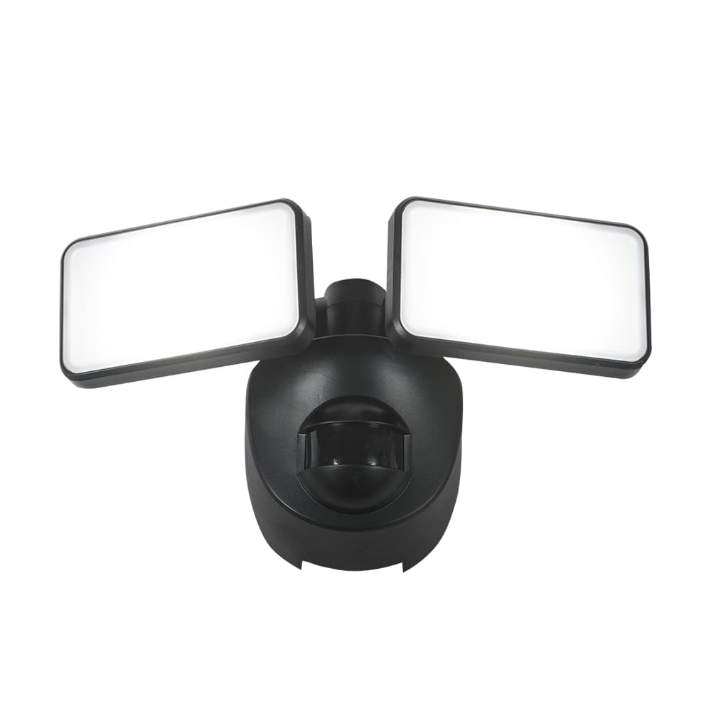 Battery-powered LED Spotlight with Motion Sensor Black