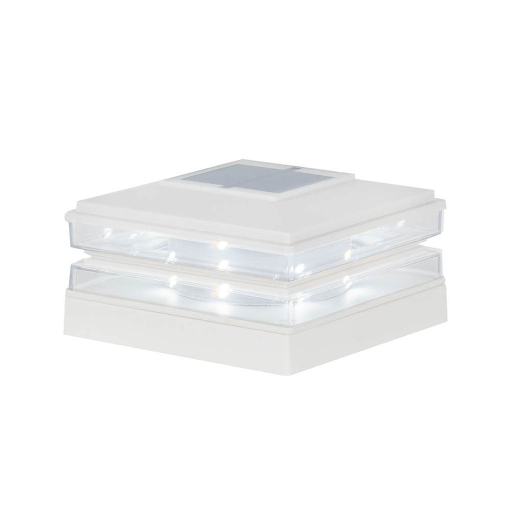 Lampe à énergie solaire pour poteau blanche VERTUO