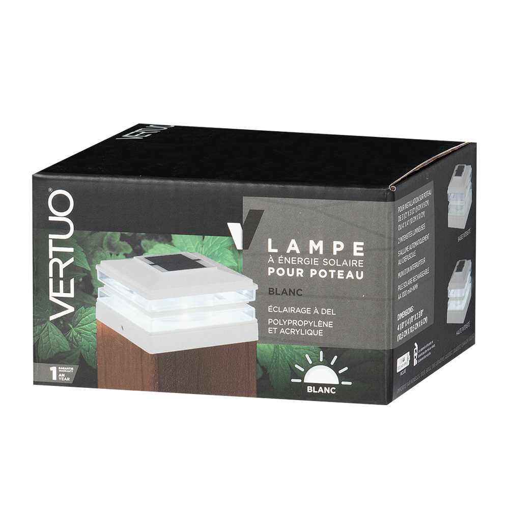 VERTUO Solar Post Cap Light White