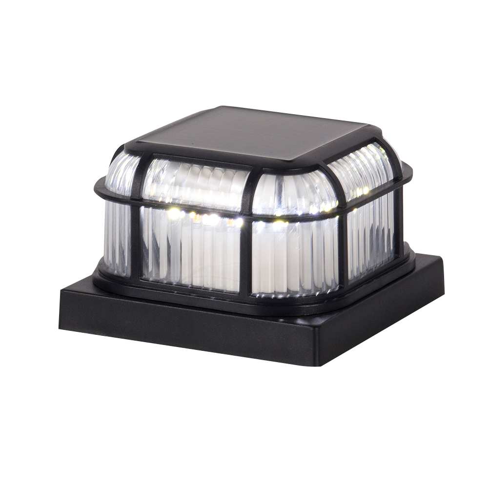 Lampe à énergie solaire pour poteau noire Retro VERTUO