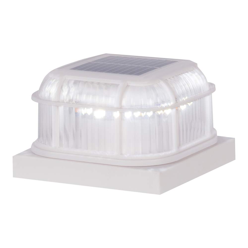 Lampe à énergie solaire pour poteau Retro VERTUO blanche