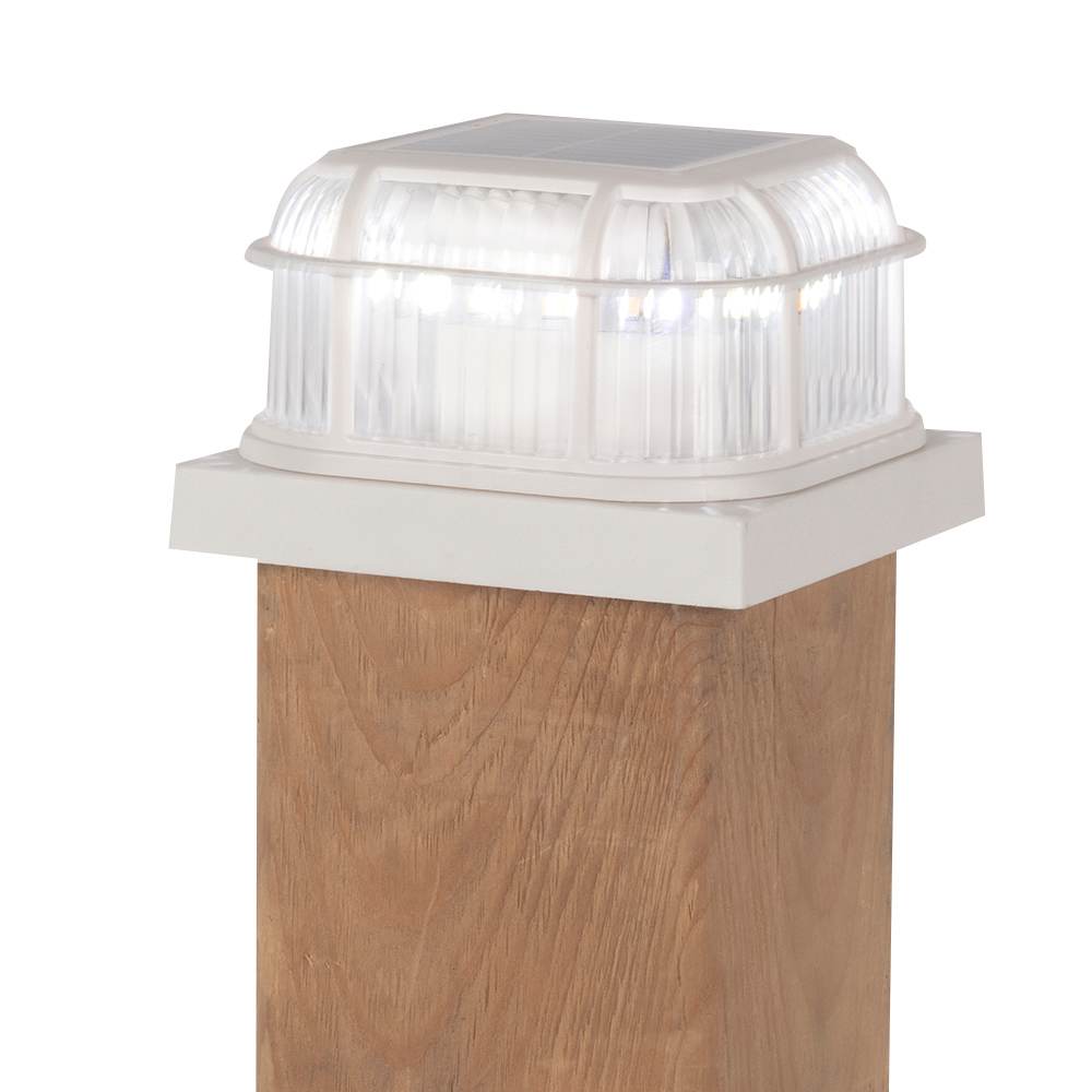 Lampe à énergie solaire pour poteau Retro VERTUO blanche