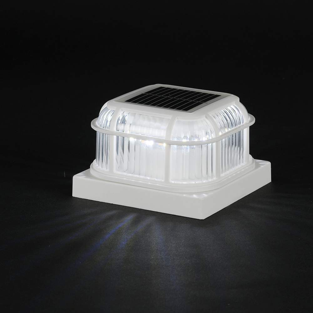 Lampe à énergie solaire pour poteau Retro VERTUO blanche