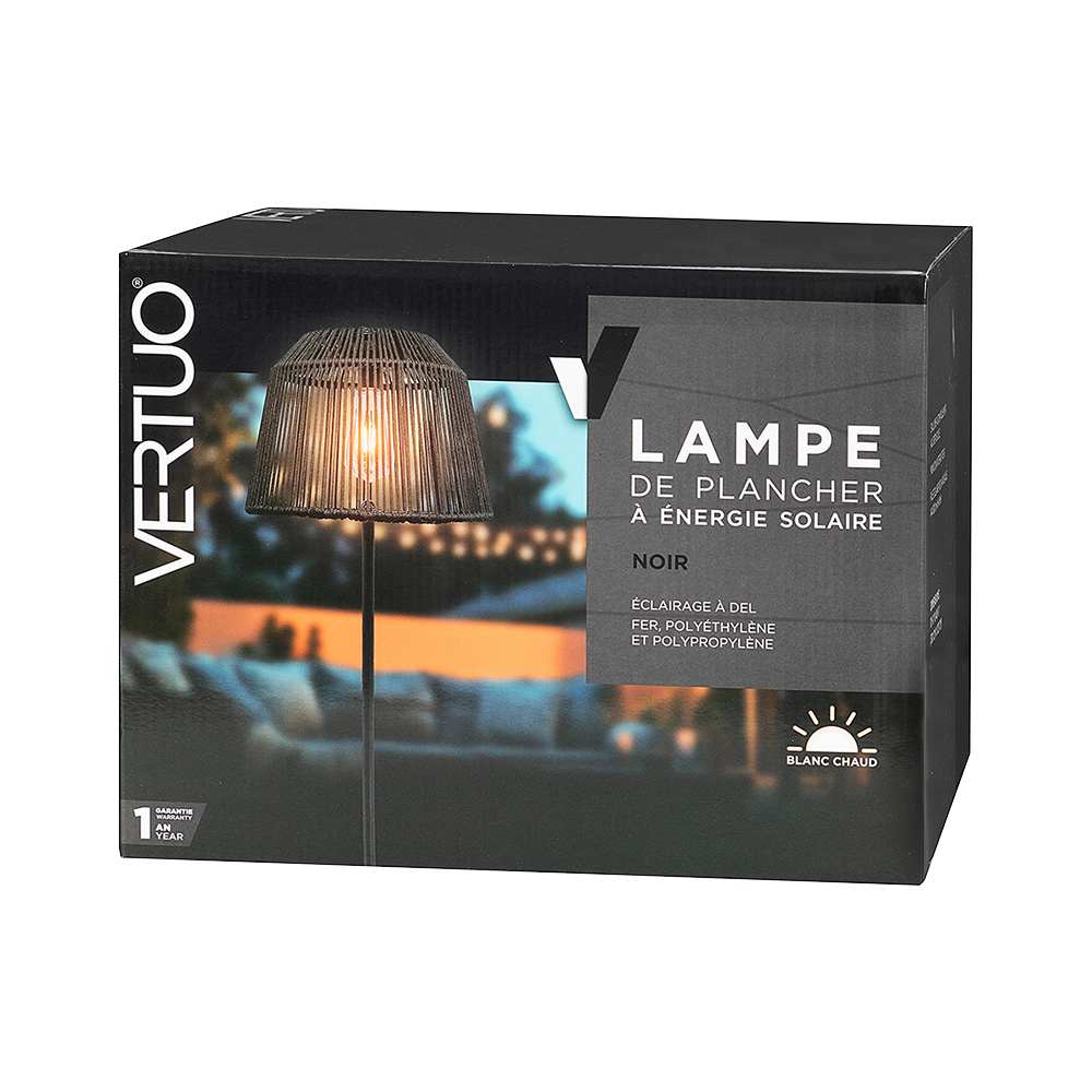 VERTUO Solar Floor Lamp Black