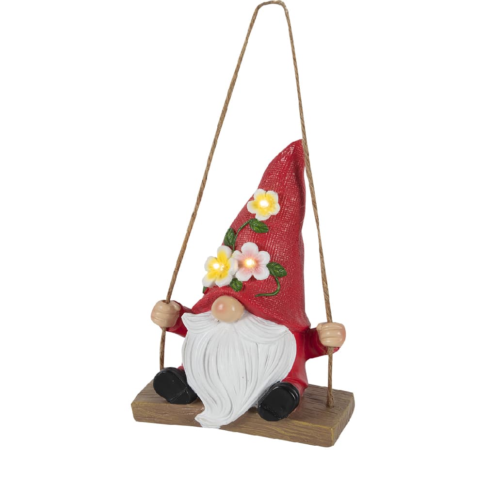 VERTUO Gnome on Swing Solar Energy Light