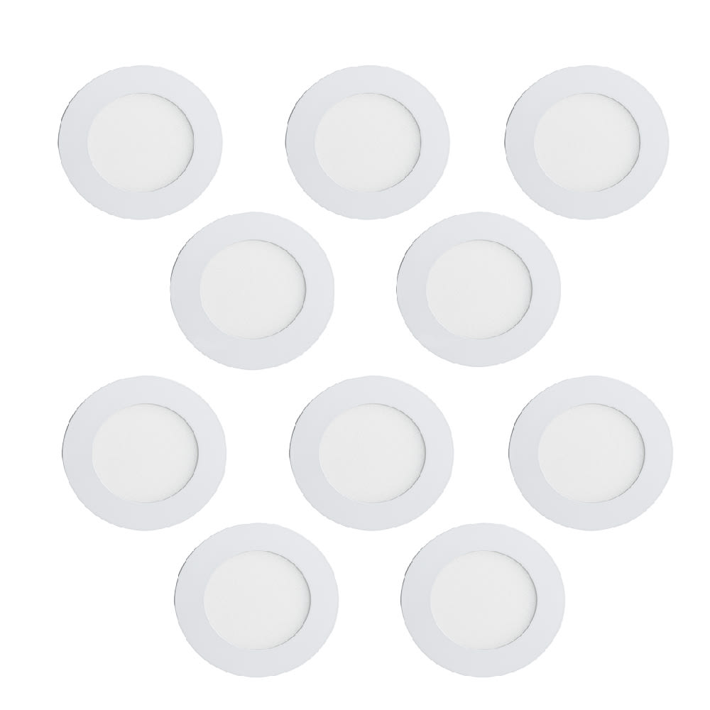 Encastrés DEL ultraminces blanc 4&nbsp;po Pqt/10 VERTUO