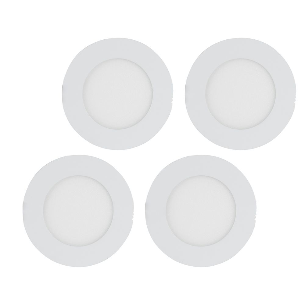 VERTUO Ultrathin LED Recessed Lights 4&nbsp;in Pkg/4 White