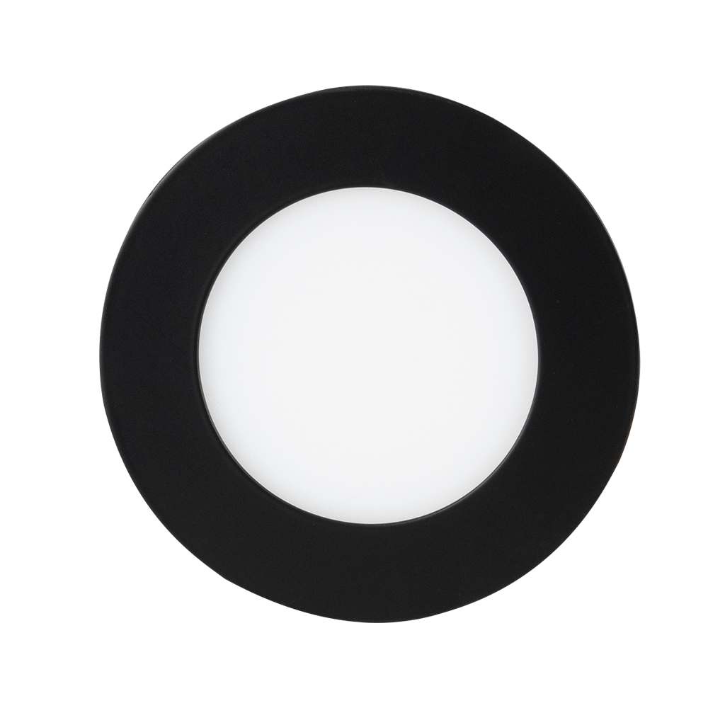 Encastré DEL ultramince noir 4&nbsp;po VERTUO