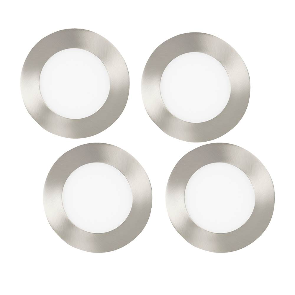 Encastrés DEL ultraminces chrome brossé 4&nbsp;po Pqt/4 VERTUO