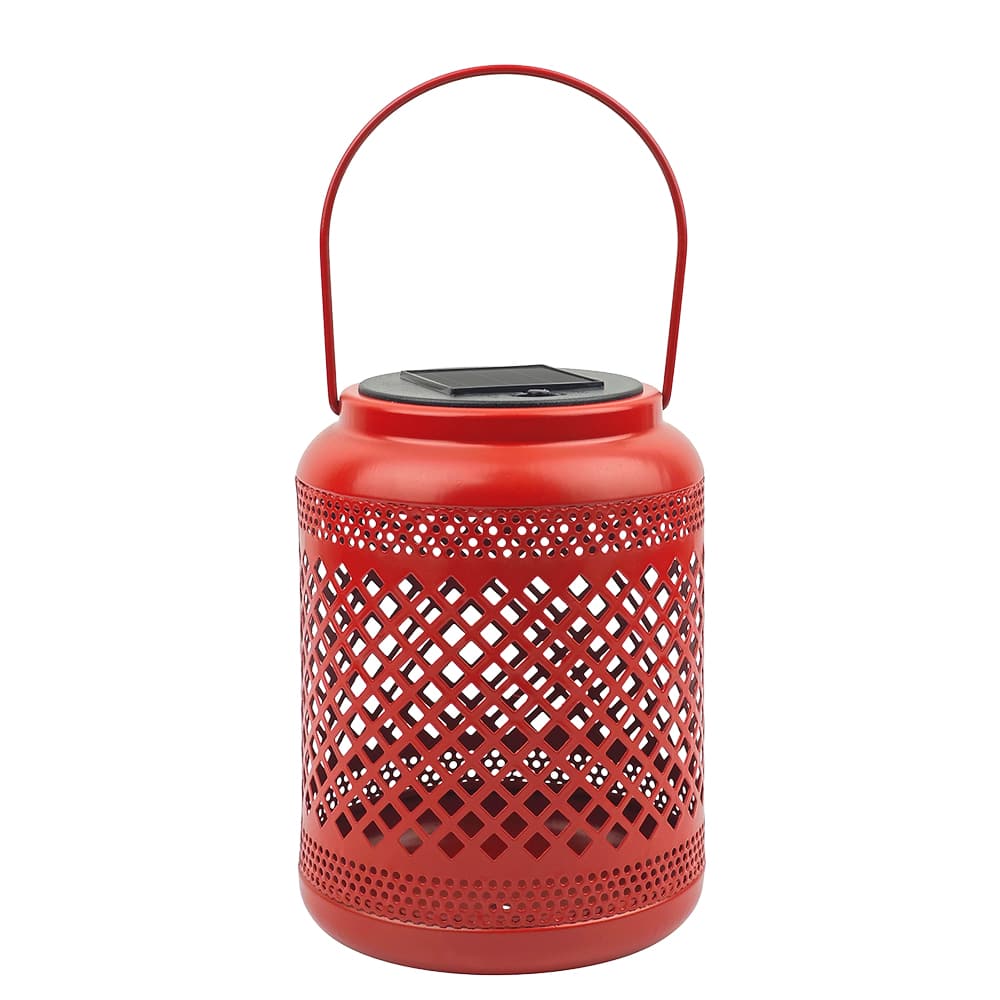 VERTUO Red Trellis Solar Energy Lantern