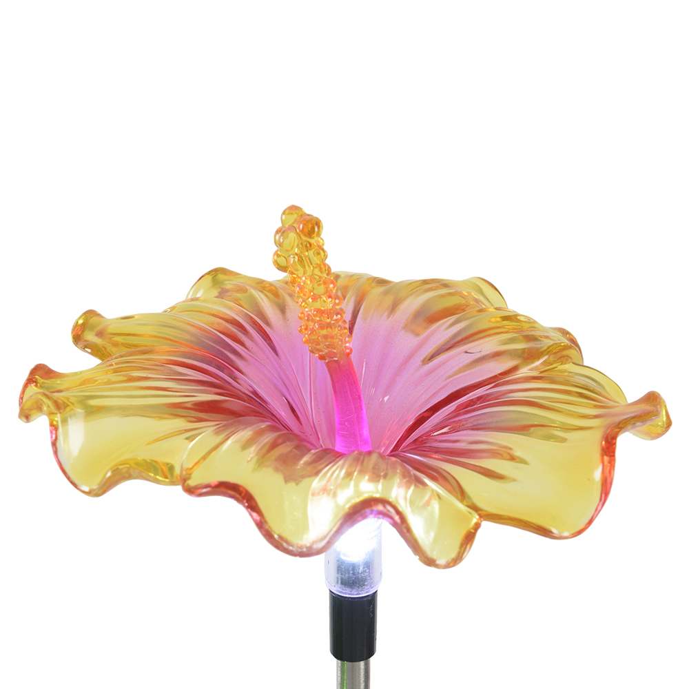 Lampe à énergie solaire Fleur jaune VERTUO
