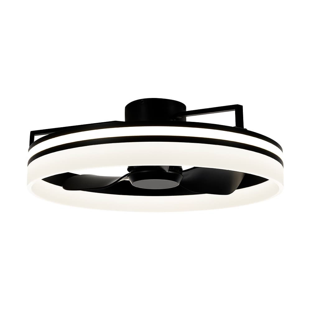 Ventilateur de plafond circulaire noir 23 1/4 po VERTUO
