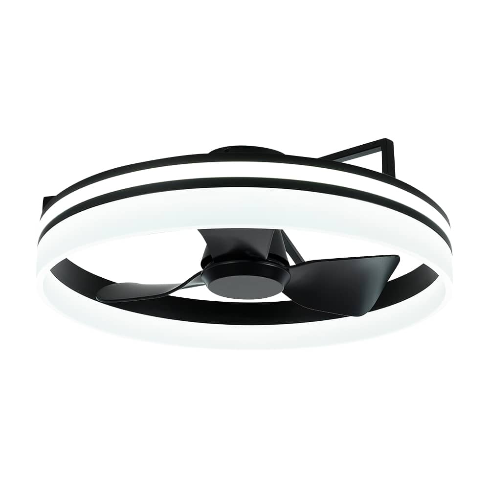 Ventilateur de plafond circulaire noir 23 1/4 po VERTUO