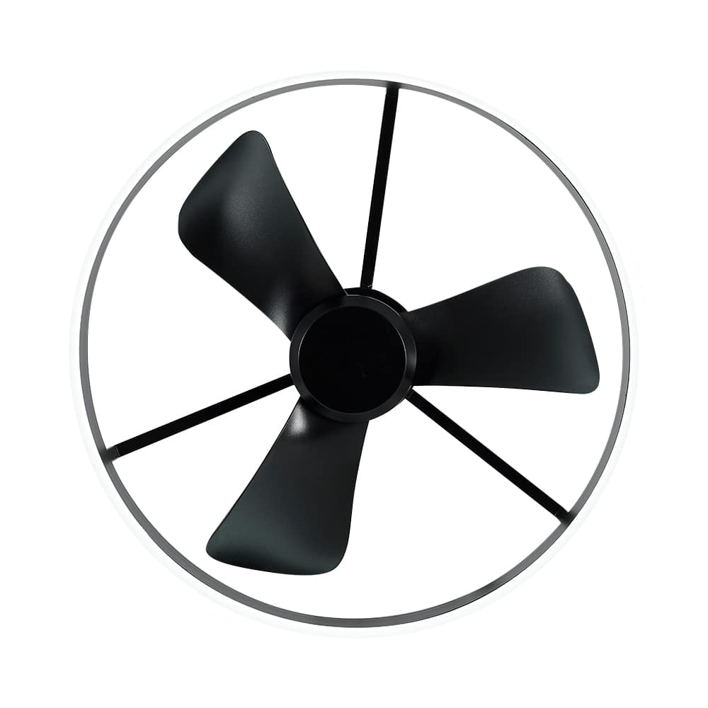 Ventilateur de plafond circulaire noir 23 1/4 po VERTUO