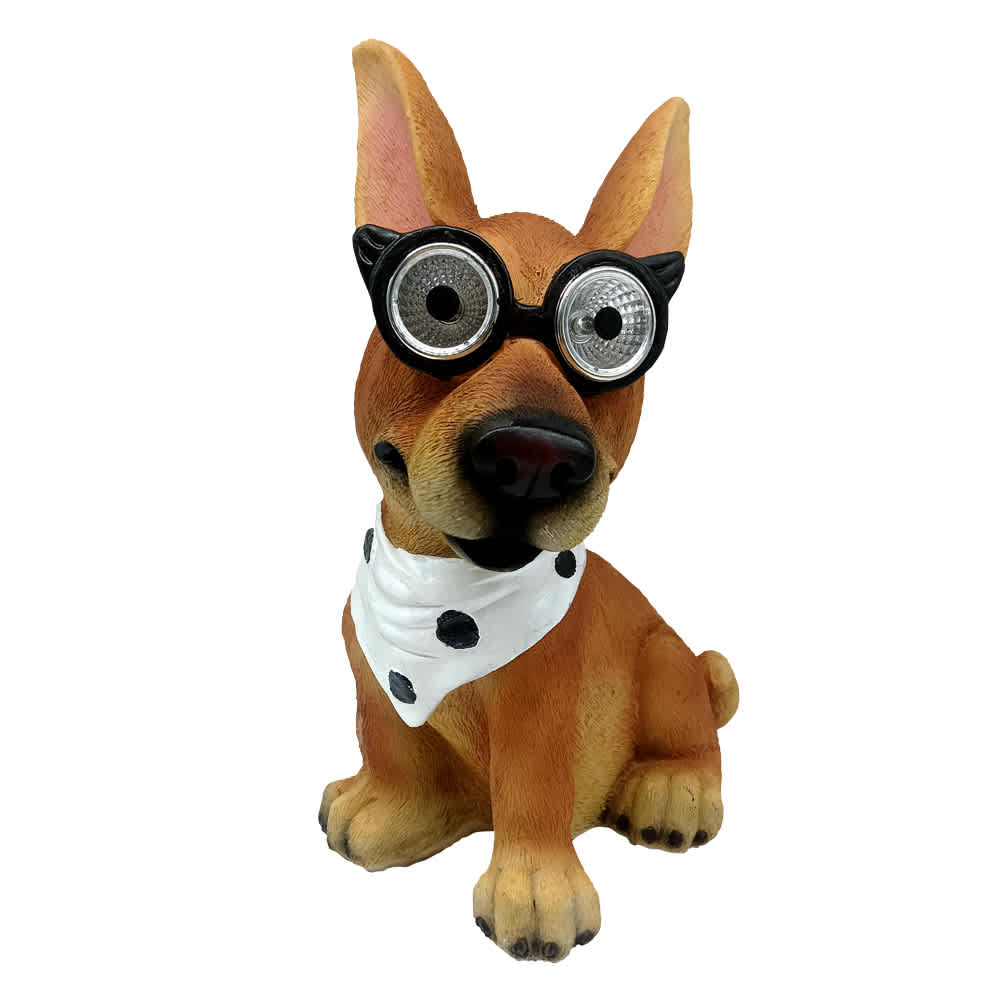 VERTUO Dog with Scarf Solar Energy Light