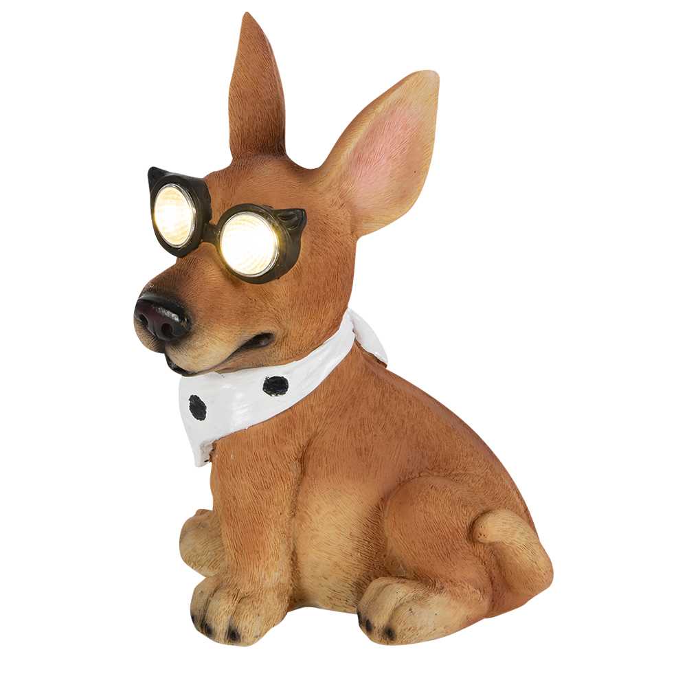 VERTUO Dog with Scarf Solar Energy Light