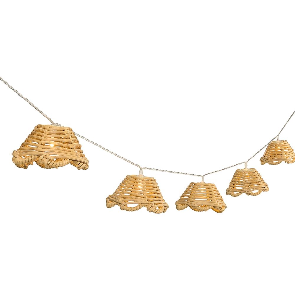 VERTUO Rattan Effect Solar Energy String Lights