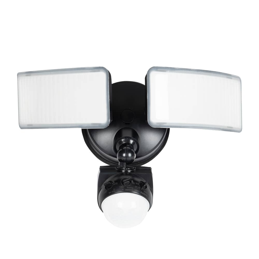 Projecteur DEL avec détecteur de mouvement noir