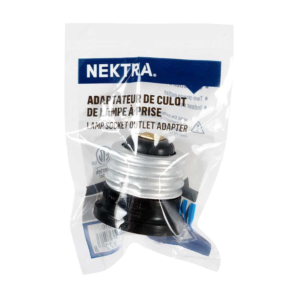NEKTRA Lamp Socket Outlet Adapter 660 W