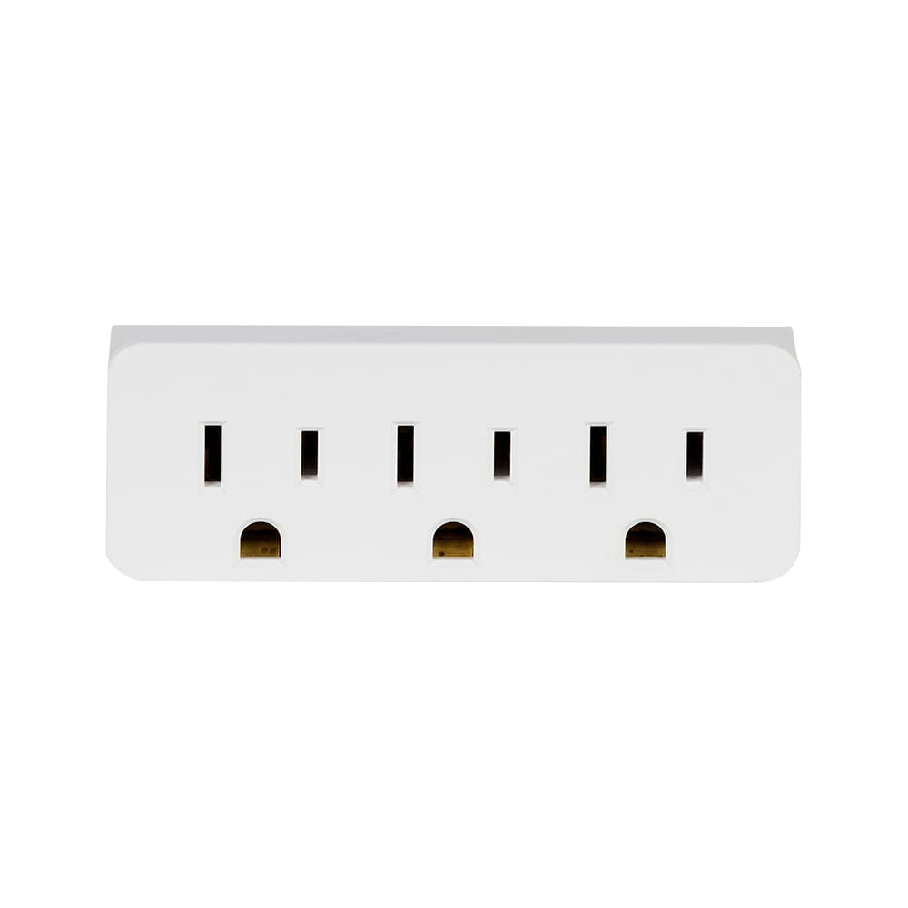 3-Outlet Wall Plug White