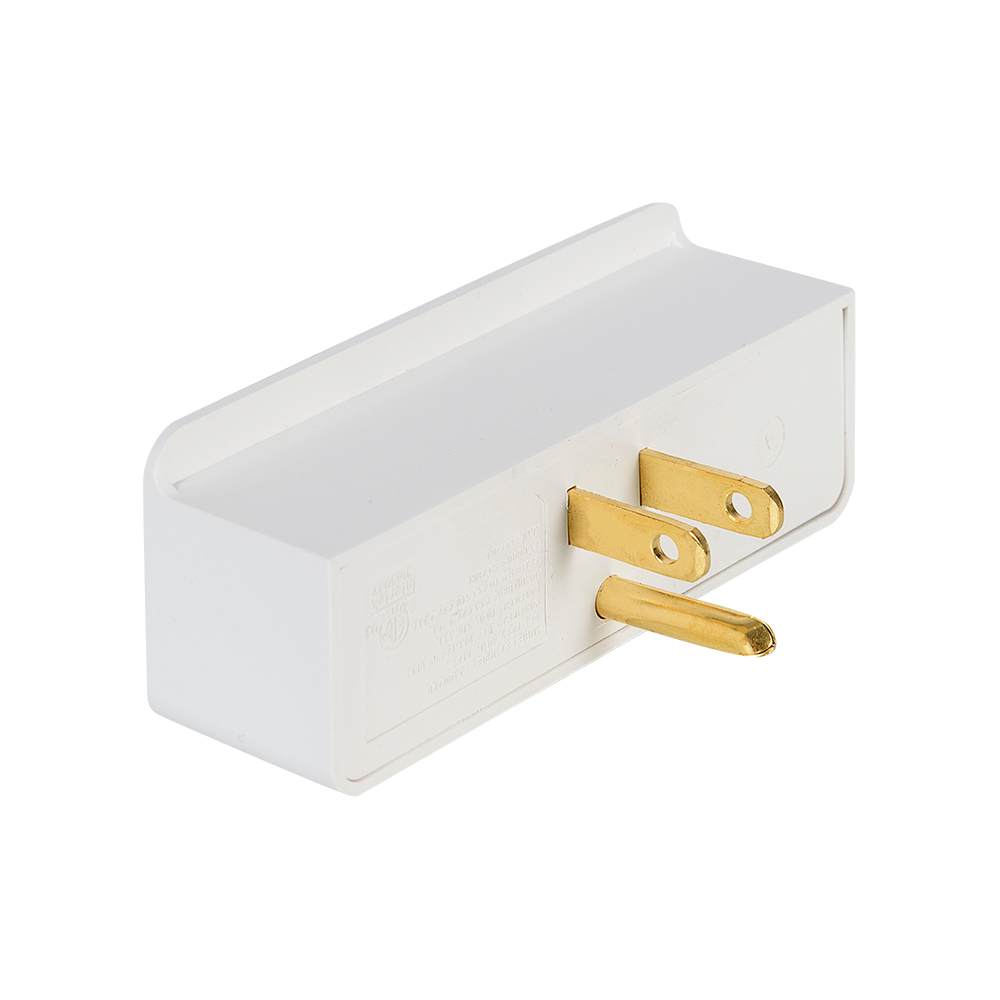3-Outlet Wall Plug White