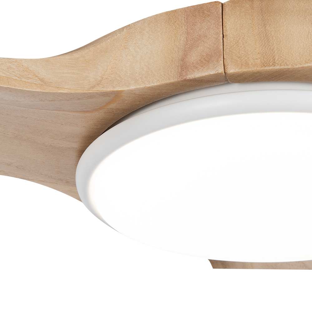 Ventilateur de plafond Orchid naturel et blanc 52&nbsp;po VERTUO