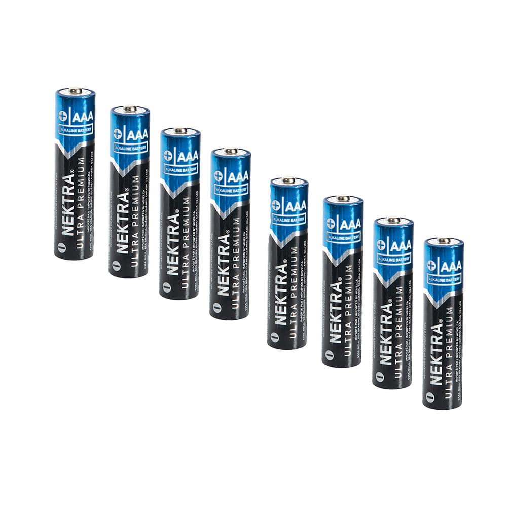 Piles alcalines Ultra Premium AAA Pqt/8 NEKTRA