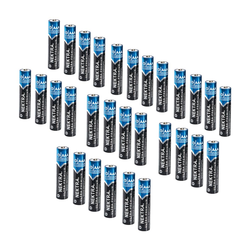 Piles alcalines Ultra Premium AAA Pqt/30 NEKTRA