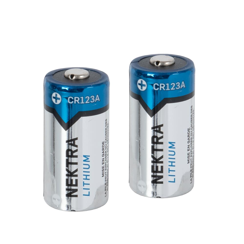Piles au lithium CR123A, 3 V Pqt/2 NEKTRA - Canac