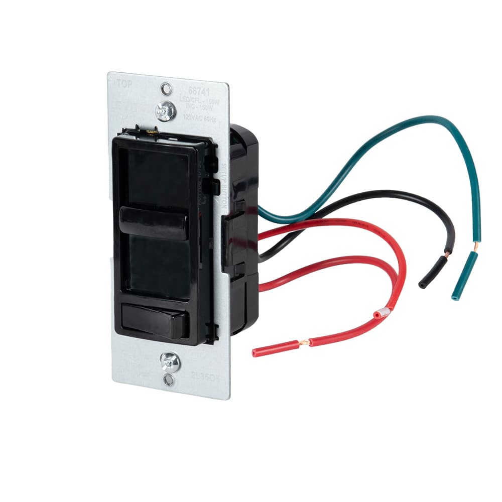 Gradateur à glissière préréglabe Sureslide Decora noir