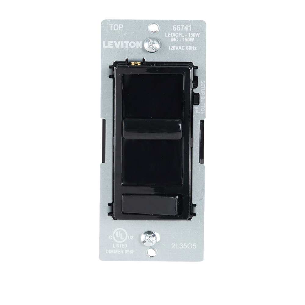 Gradateur à glissière préréglabe Sureslide Decora noir