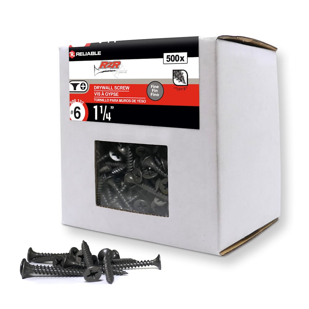 1&nbsp;1/4 in. n° 6 Drywall Screws Pkg/500