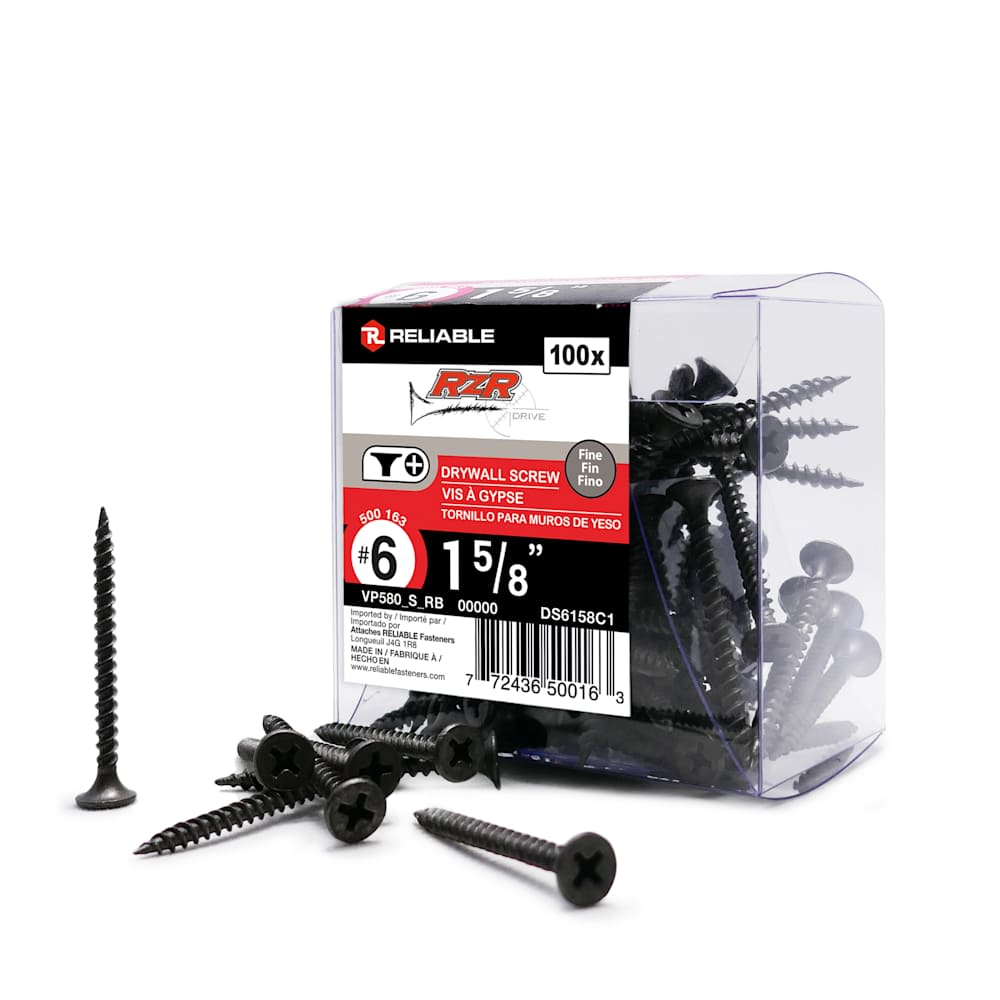 1&nbsp;5/8&nbsp;in. n° 6 Drywall Screws Pkg/100