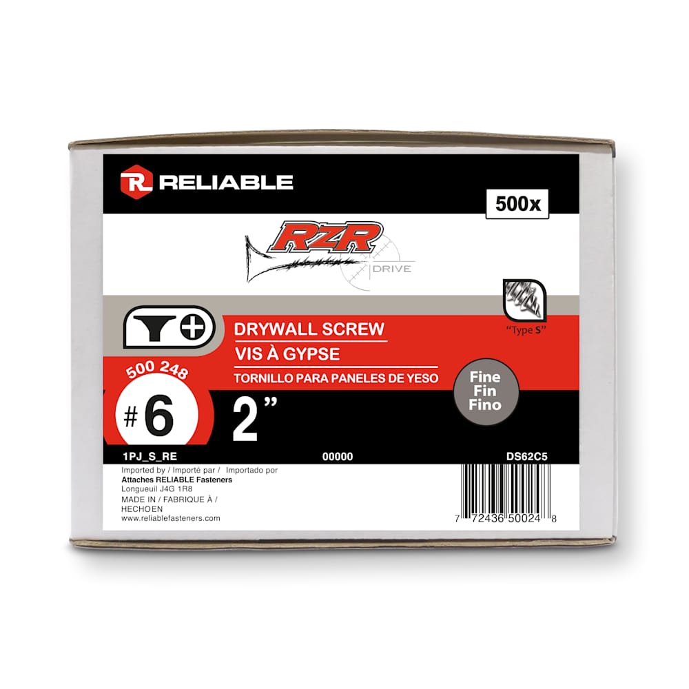 2 in. n° 6 Drywall Screws Pkg/500