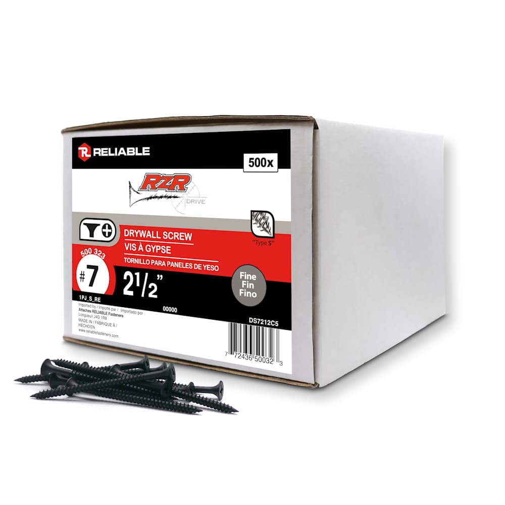 2 1/2 in. n° 7 Drywall Screws Pkg/500