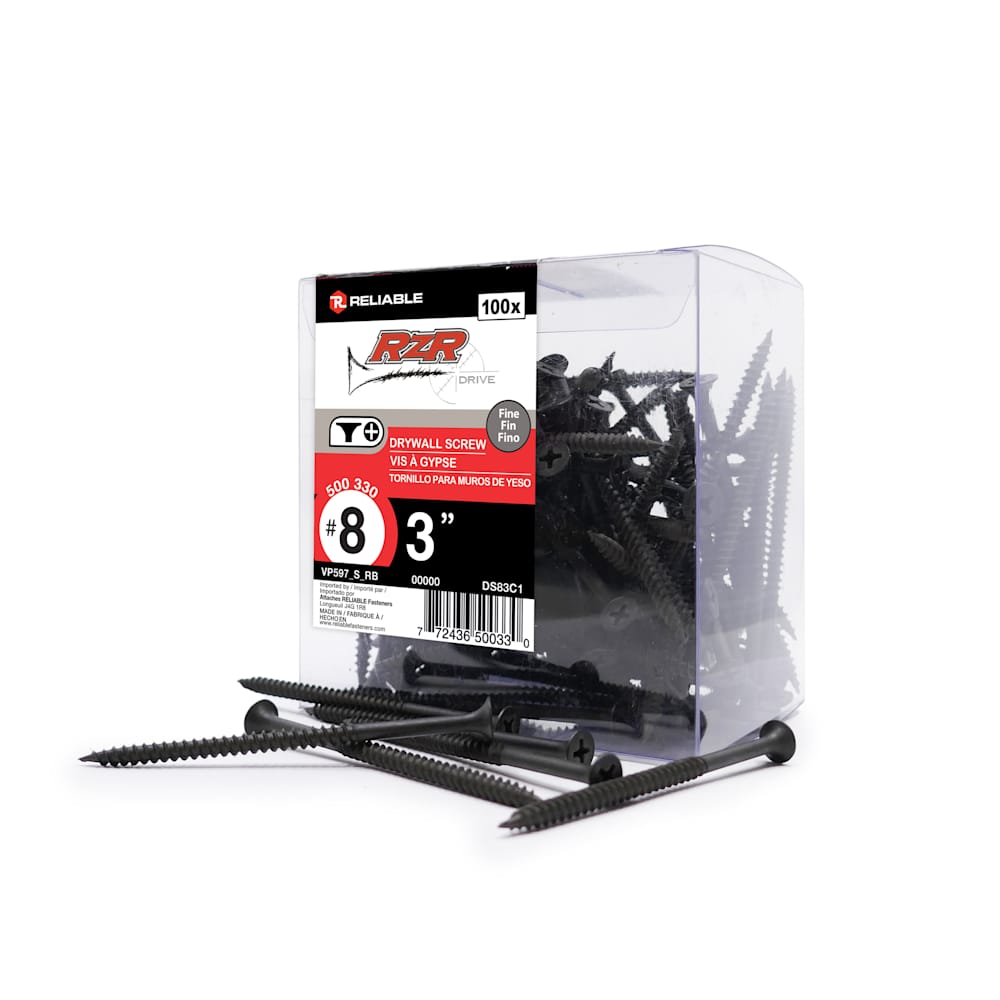 3 in. n° 8 Drywall Screws Pkg/100