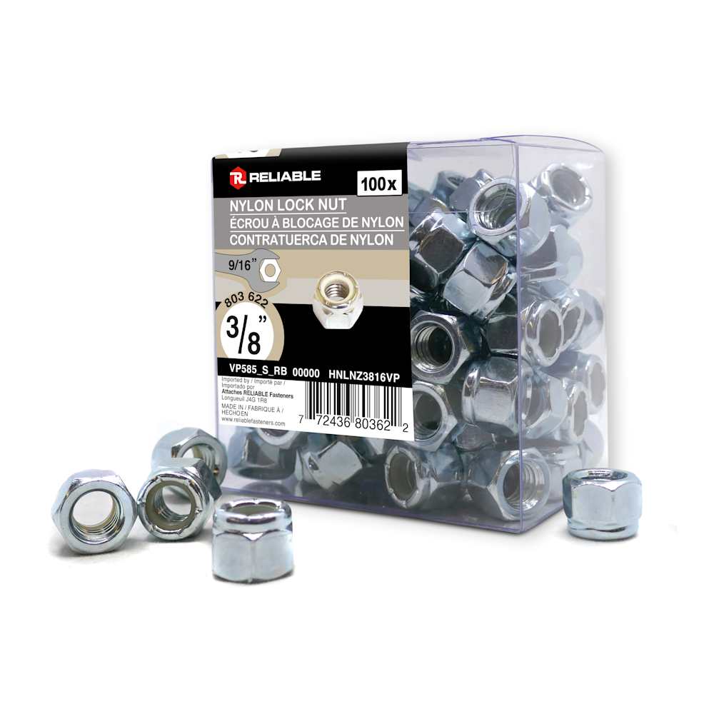 Lock Nuts 3/8 in. Pkg/100