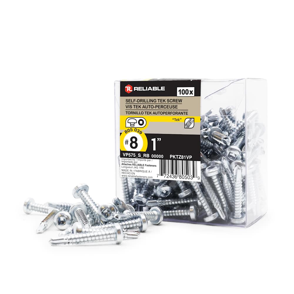 Self-Drilling Metal Screws 1 in. n° 8 Pkg/100
