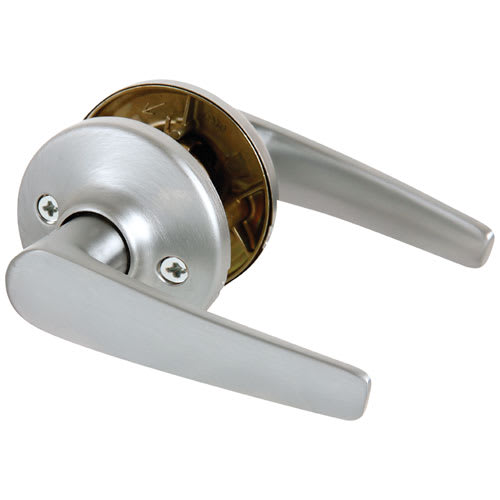 Poignée de porte de passage bec-de-cane Kim chrome satiné